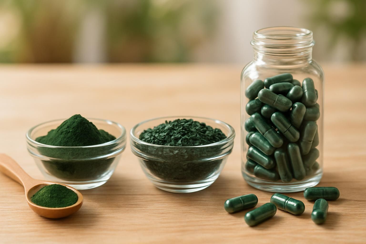 découvrez les différentes formes de spiruline – poudre, paillettes ou gélules – et choisissez l'option la mieux adaptée pour profiter pleinement de ses bienfaits santé.