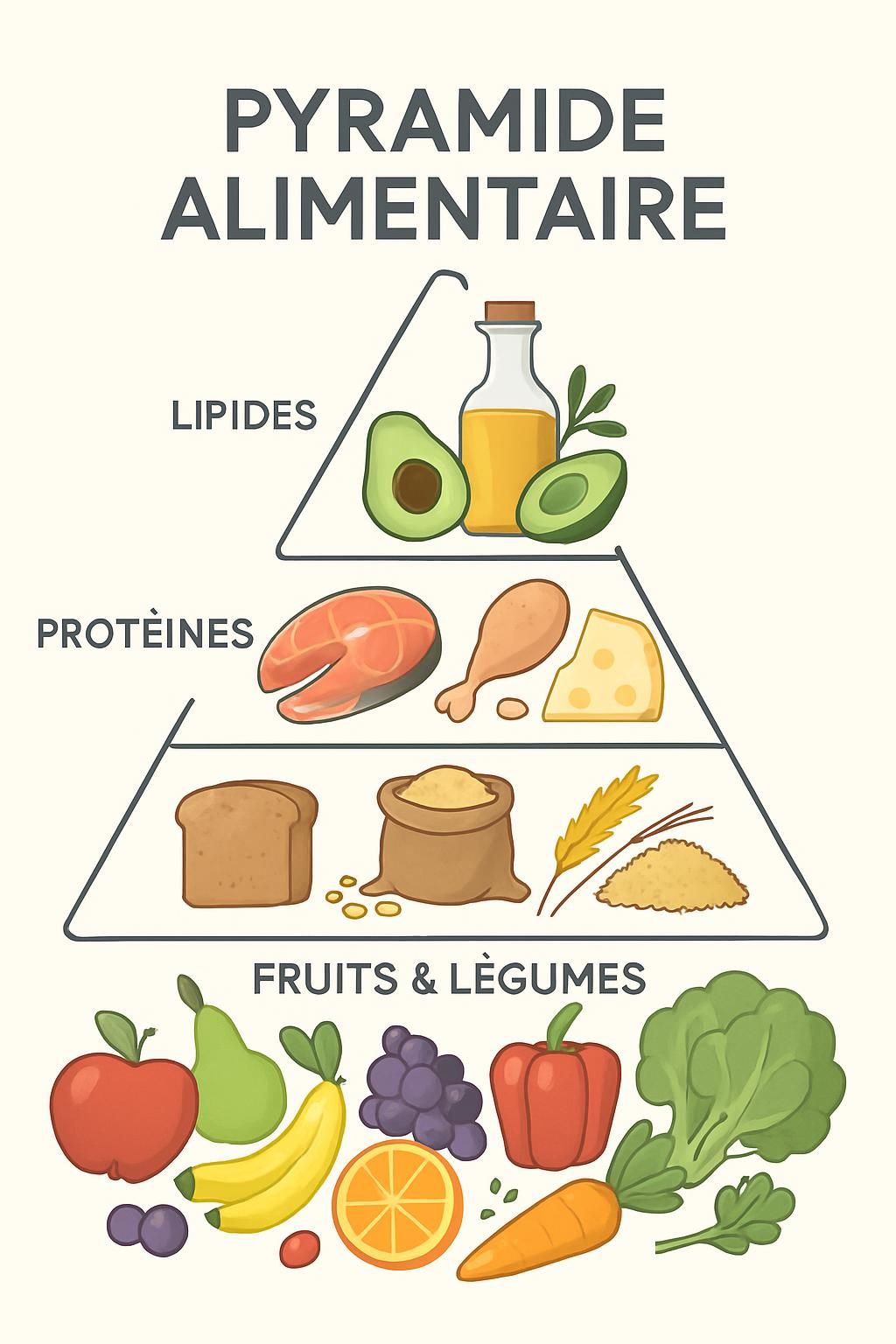 découvrez comment la pyramide alimentaire peut vous guider vers une alimentation équilibrée et saine, en comprenant les proportions essentielles des différents groupes alimentaires.